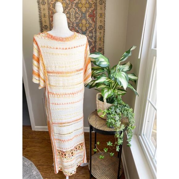 Free People Crochet Knit Dress Kaftan Coverup - Picture 11 of 16